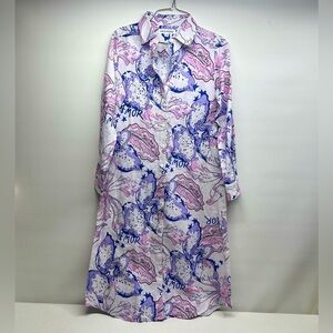 Las Surenas Size XS • Button Down Long Sleeve Shirt Dress. NWOT